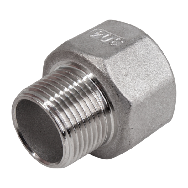 Футорка обратная нержавеющая, AISI304 DN25 x DN20 (1' x 3/4"), (CF8), PN16