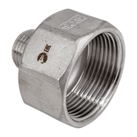 Футорка обратная нержавеющая, AISI304 DN32 x DN15 (1_1/4" x 1/2"), (CF8), PN16