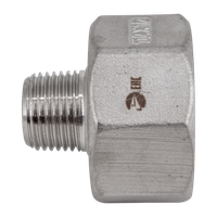 Футорка обратная нержавеющая, AISI304 DN32 x DN15 (1_1/4" x 1/2"), (CF8), PN16