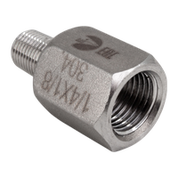Футорка обратная нержавеющая, AISI304 DN 8 x DN6 (1/4" x 1/8"), (CF8), PN16
