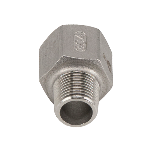 Футорка обратная нержавеющая, AISI304 DN15 x DN10 (1/2" x 3/8"), (CF8), PN16