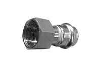 Пресс-соединитель прямой с накидной гайкой нержавеющий, AISI304 DN20x22mm (3/4"x22mm), CF8, PN16