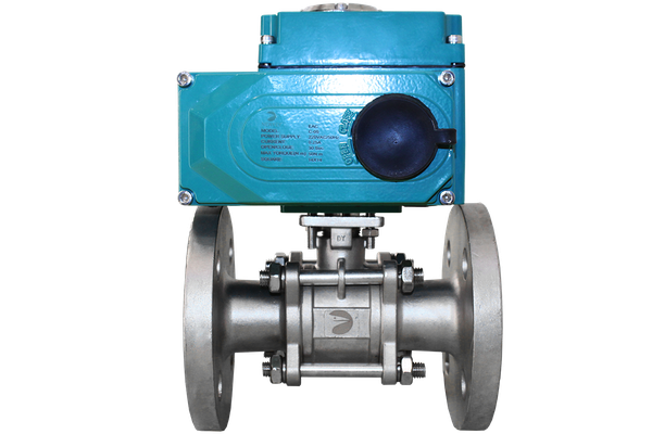 Кран шаровый фланцевый (3PC), DN20 (3/4"), AISI304, PN16, с электроприводом AC 220V (С-03)