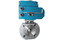 Кран шаровый межфланцевый, AISI304 DN15 (1/2"), с электроприводом AC 24V (C-03)