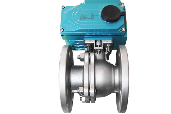 Кран шаровый фланцевый (2PC), AISI304 DN15 (1/2"), с электроприводом AC 24V (C-03)