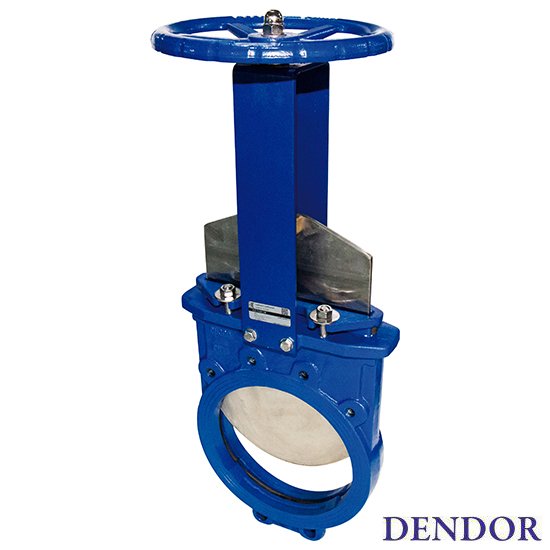 Задвижка чугунная шиберная межфланцевая двусторонняя K21GV Dendor, DN150, PN10