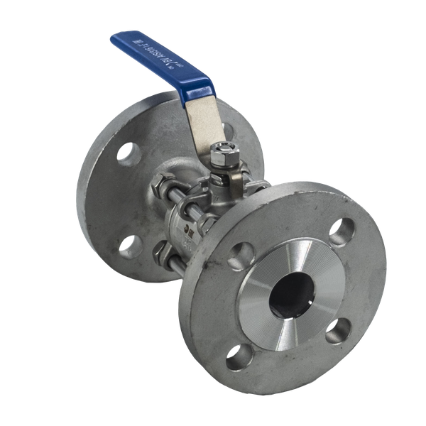 Кран шаровый фланцевый трехсоставной нержавеющий (3PC), AISI316 DN32 (1_1/4"), (CF8M), PN16