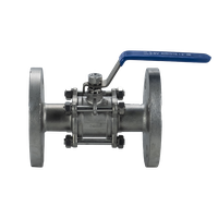 Кран шаровый фланцевый трехсоставной нержавеющий (3PC), AISI316 DN32 (1_1/4"), (CF8M), PN16