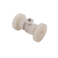 Кран шаровый фланцевый под привод пластиковый (3PC), PVDF, DN20 (d25), PN10