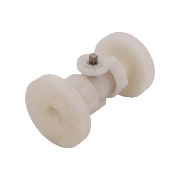Кран шаровый фланцевый под привод пластиковый (3PC), PVDF, DN20 (d25), PN10