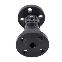 Кран шаровый фланцевый под привод пластиковый (3PC), UPVC, DN20 (d25), PN10