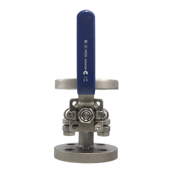 Кран шаровый фланцевый под привод нержавеющий (2PC), AISI304 DN15 (1/2"), (CF8), PN40