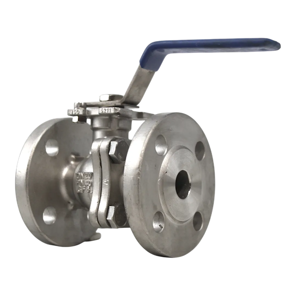 Кран шаровый фланцевый под привод нержавеющий (2PC), AISI304 DN20 (3/4"), (CF8), PN40