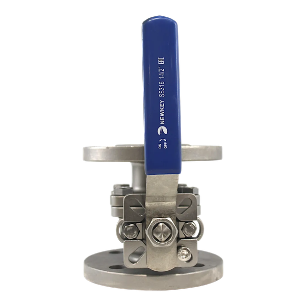 Кран шаровый фланцевый под привод нержавеющий (2PC), AISI316 DN40 (1_1/2"), (CF8M), PN40