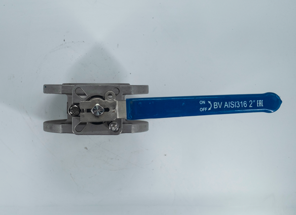Кран шаровый межфланцевый под привод нержавеющий (1PC), AISI316 DN50 (2"), (CF8), PN16