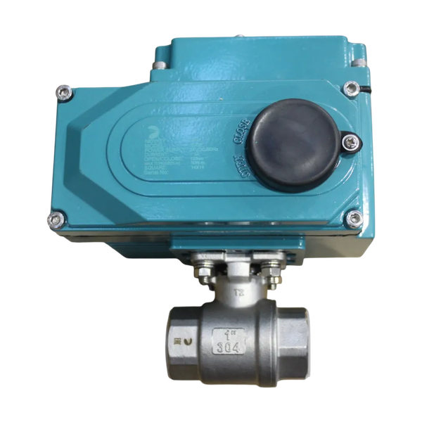 Кран шаровый муфтовый (2PC), AISI304 DN25 (1"), с электроприводом AC 220V (С-03)