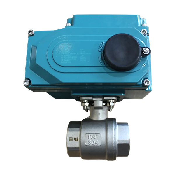 Кран шаровый муфтовый (2PC), AISI304 DN32 (1_1/4"), с электроприводом AC 380V (С-05)