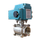 Кран шаровый муфтовый (3PC), AISI304 DN50 (2"), с электроприводом AC 220V (С-05)