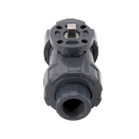 Кран шаровый муфтовый под привод пластиковый (3PC), UPVC, DN20 (d25), PN10