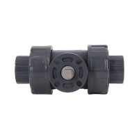 Кран шаровый муфтовый под привод пластиковый (3PC), UPVC, DN20 (d25), PN10
