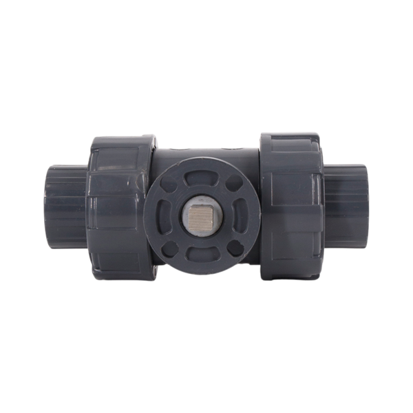 Кран шаровый муфтовый под привод пластиковый (3PC), UPVC, DN20 (d25), PN10