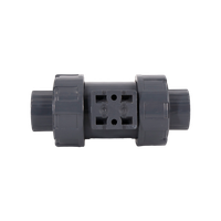 Кран шаровый муфтовый под привод пластиковый (3PC), UPVC, DN20 (d25), PN10