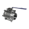 Кран шаровый муфтовый под привод нержавеющий (3PC), AISI316 DN100 (4"), (CF8M), PN25