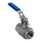 Кран шаровый муфтовый двусоставной с фиксатором нержавеющий (2PC), AISI304 DN20 (3/4"), (CF8), PN64
