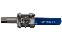 Кран шаровый приварной трехсоставной нержавеющий (3PC), AISI304 DN10 (3/8"), (CF8), PN64