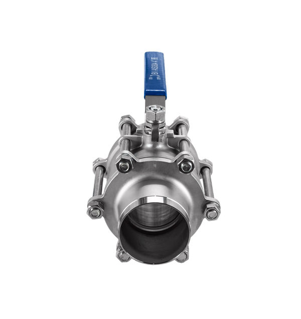 Кран шаровый приварной трехсоставной нержавеющий (3PC), AISI304 DN 100 (4"), (CF8), PN16