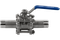 Кран шаровый приварной трехсоставной нержавеющий (3PC), AISI304 DN20 (3/4"), (CF8), PN64