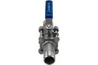 Кран шаровый приварной трехсоставной нержавеющий (3PC), AISI304 DN25 (1"), (CF8), PN64