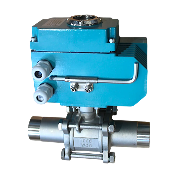 Кран шаровый приварной, AISI316 DN32 (1_1/4"), с электроприводом AC 380V (C-05)