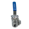 Кран шаровый трехходовой (L-тип) нержавеющий, AISI304 DN10 (3/8"), (CF8), PN64