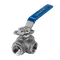 Кран шаровый трехходовой (T-тип) нержавеющий, AISI316 DN25 (1"), (CF8M), PN64