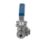 Кран шаровый трехходовой (T-тип) нержавеющий, AISI316 DN 8 (1/4"), (CF8M), PN40