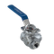 Кран шаровый трехходовой (T-тип) нержавеющий, AISI304 DN10 (3/8"), (CF8), PN64