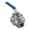 Кран шаровый трехходовой (T-тип) нержавеющий, AISI304 DN40 (1_1/2"), (CF8), PN40