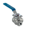 Кран шаровый трехходовой (T-тип) нержавеющий, AISI304 DN 8 (1/4"), (CF8), PN40