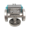 Кран шаровый трехходовой (T-тип) фланцевый, AISI316 DN100, PN16 с односторонним пневмоприводом AT140