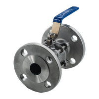 Кран шаровый фланцевый трехсоставной нержавеющий (3PC), AISI304 DN32  (1_1/4"), (CF8), PN40
