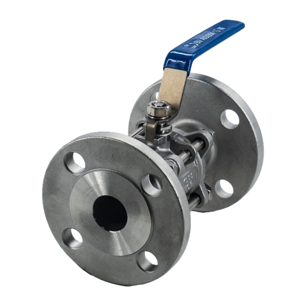 Кран шаровый фланцевый трехсоставной нержавеющий (3PC), AISI304 DN32  (1_1/4"), (CF8), PN40