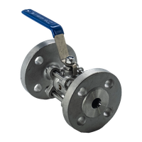 Кран шаровый фланцевый трехсоставной нержавеющий (3PC), AISI304 DN15 (1/2"), (CF8), PN40
