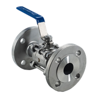 Кран шаровый фланцевый трехсоставной нержавеющий (3PC), AISI304 DN40 (1_1/2"), (CF8), PN40