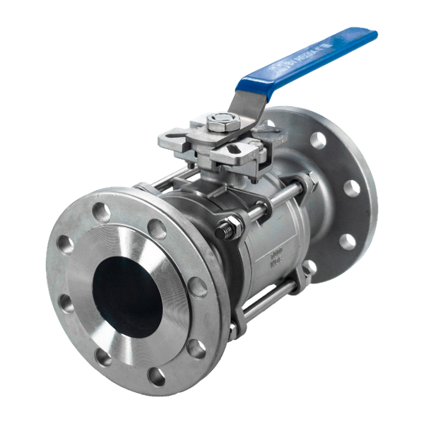 Кран шаровый фланцевый под привод нержавеющий (3PC), AISI304 DN100 (4"), (CF8), PN40