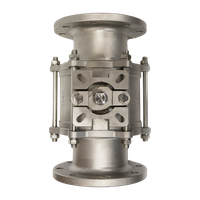Кран шаровый фланцевый под привод нержавеющий (3PC), AISI316TI DN 125 (5"), PN40