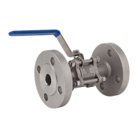 Кран шаровый фланцевый трехсоставной нержавеющий (3PC), AISI304 DN20 (3/4"), (CF8), PN40