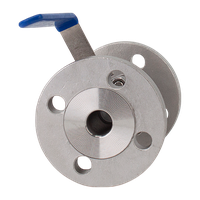Кран шаровый фланцевый трехсоставной нержавеющий (3PC), AISI304 DN20 (3/4"), (CF8), PN40