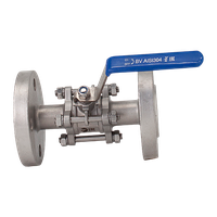 Кран шаровый фланцевый трехсоставной нержавеющий (3PC), AISI304 DN20 (3/4"), (CF8), PN40
