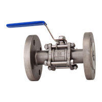 Кран шаровый фланцевый трехсоставной нержавеющий (3PC), AISI304 DN25 (1"), (CF8), PN40